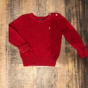 Polo by Ralph Lauren red knit sweater